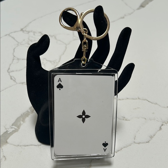 Louis Vuitton Murakami Multicolor Logo Playing Card  Keychain with Gold Clasp - Picture 2 of 4